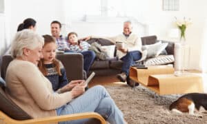 Family Comfortable in Home